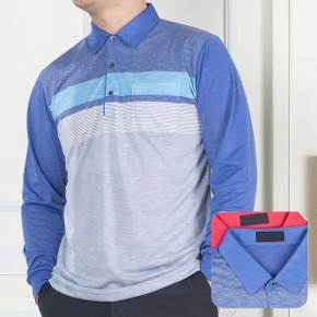 봄 가을 남자 국내생산 인견 긴팔 카라 티셔츠 빨강 파랑  /95-105/ 인견 봄 가을 남자 국내생산 인견 긴팔