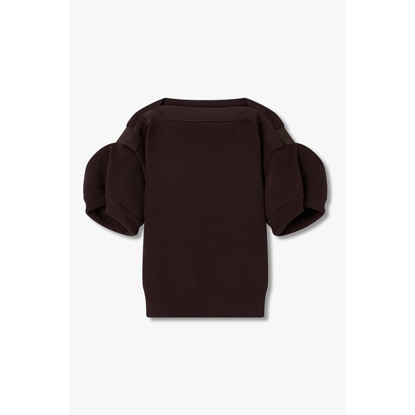 여성 볼륨 숏 슬리브 니트 풀오버 6416130109000