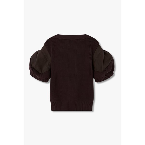 여성 볼륨 숏 슬리브 니트 풀오버 6416130109000