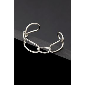 Simple Honey Bangle - Silver