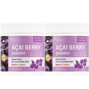 캐나다 오로니아 아사이 베리 파우더 Acai Berry Powder 120g 2개