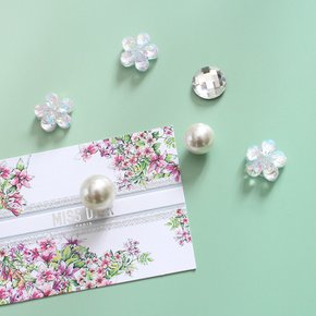 투명꽃진주 6P set 냉장고자석 마그넷 작지만 강력한 귀여운 메모홀더 자석
