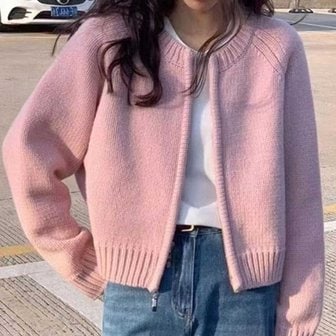 여자 대학생 엠티룩 가디건 코디
