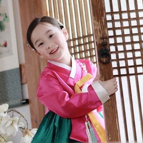 한복 1818S 전통미 물씬 나는 비단 양단 여아당의한복 [돌-10세]