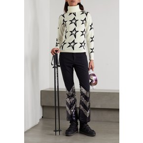 Star Dust intarsia merino wool turtleneck sweater 화이트 1647597348087903