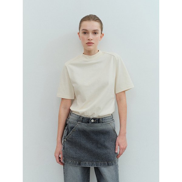 TVS HALF NECK SILKET TOP_2COLORS