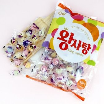  CW 청우 왕사탕 400g / 대용량 과일맛 캔디 5가지맛