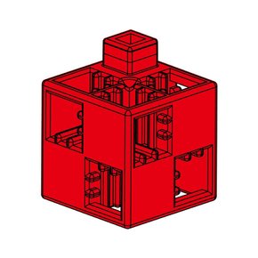 아텍 (Artec) 아텍 블록 블록 단품 기본 사각형 레드 100 개 077840