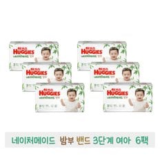 하기스 2021 네이처메이드 밤부 밴드 3단계 (여아) 48매 x 6팩