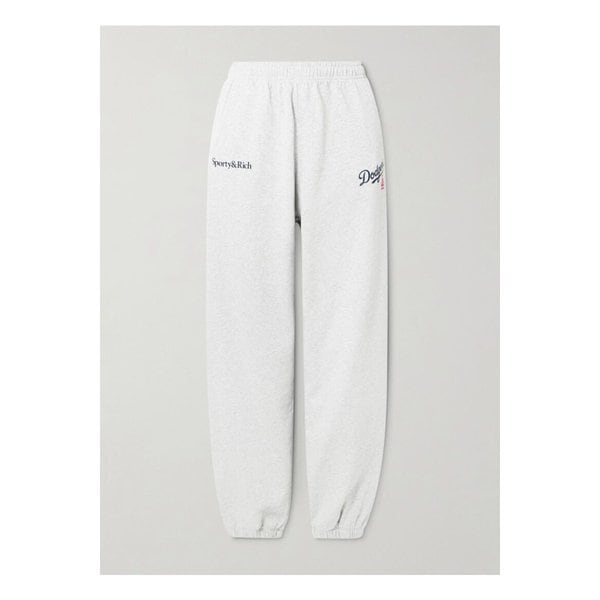 La 다저스 프린트 코튼 저지 스웨트팬츠 라이트 그레이 1647597360122552