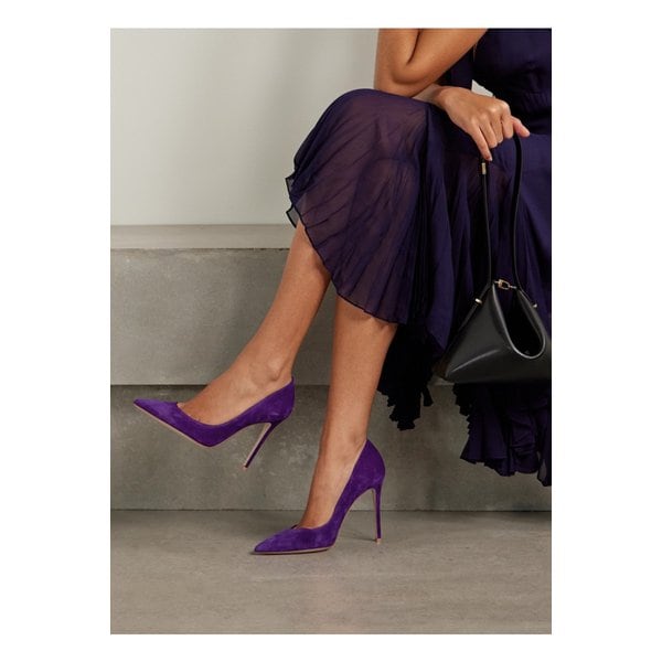 스웨이드 펌프스 105mm 퍼플 46376663162901499