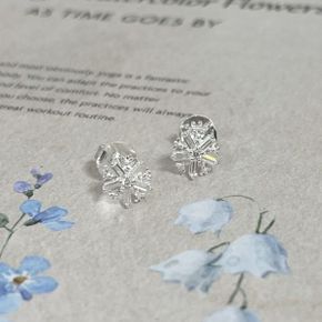 SNOW FLOWER CUBIC SILVER 925 earring 눈꽃큐빅 데일리 로맨틱 실버 귀걸이_P414726885
