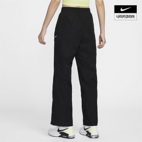 우먼스 나이키 윈드러너 하이웨이스트 우븐 오픈 헴 팬츠 NIKE FV7656-010