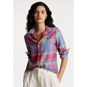 5122580 Ralph Lauren RELAXED MADRAS CHECK - Button-down blouse red/blue/multi