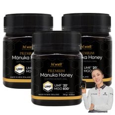 하이웰 마누카꿀 UMF 20+ 250g 3개 뉴질랜드 마누카 허니 천연 꿀