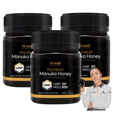 하이웰 마누카 꿀 UMF 20+ 250g 3개 뉴질랜드 MGO 830+ MANUKA HONEY