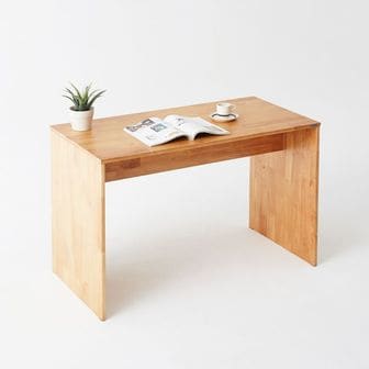 블루밍홈 고무나무 원목 일자형 입식 책상 테이블 식탁 컴퓨터책상