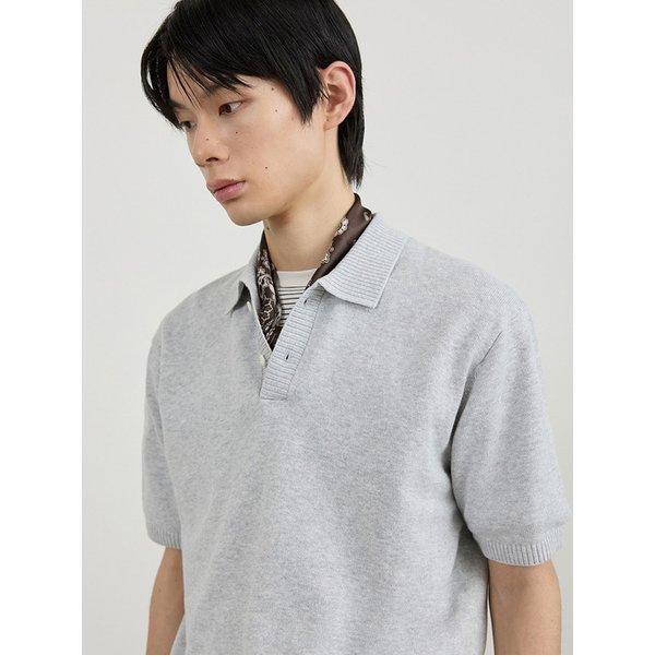 COMFORT LINEN COLLARED HALF KNIT GR