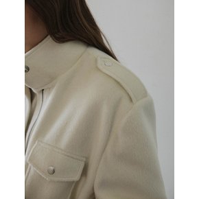 Pocket Half Wool Jacket [Ivory]