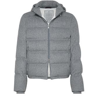 브루넬로쿠치넬리 남성 울 비버 다운 재킷 GREY  CUCXJ2GPGRY 6013974