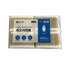 유아 회오리면봉 국산나무225Px4팩 X ( 2매입 )