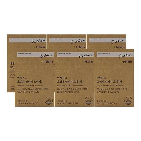 여에스더 초임계 알티지 오메가3 1020mg x 30캡슐 x 6박스 (S44014980)