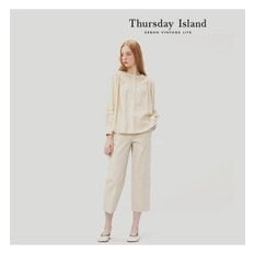 써스데이아일랜드 자수 레이스 블라우스 (T232MBL532W)