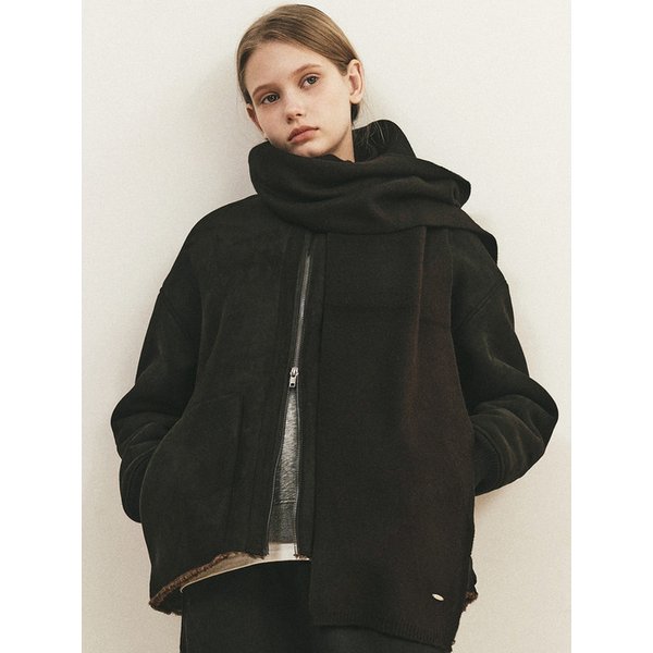BASIC SOFT KNIT MUFFLER_BLACK
