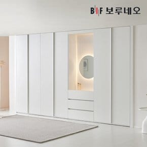 보루네오 레스 무몰딩 맞춤시공 여닫이 붙박이장 360cm