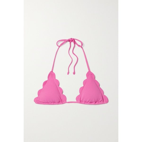 브로드웨이 시어서커 트라이앵글 비키니 탑 핑크 1647597326825376