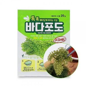 해 바다포도 ASMR 염장 20g 수산물 간편안주 안주추천 톡톡