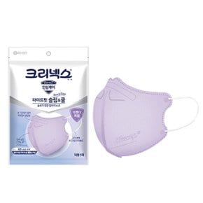 라이트핏 새부리형 컬러마스크 대형 5매 퍼플
