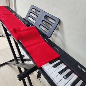 피아노 건반 커버 레드 덮개 오염방지 천 디지털 키보드 학교 학원