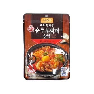 제이큐 오뚜기 바지락 새우 순두부 찌개 양념3-4인분 90G X ( 2매입 )
