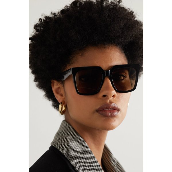 오버사이즈 스퀘어 프레임 아세테이트 선글라스 블랙 4394988609255388