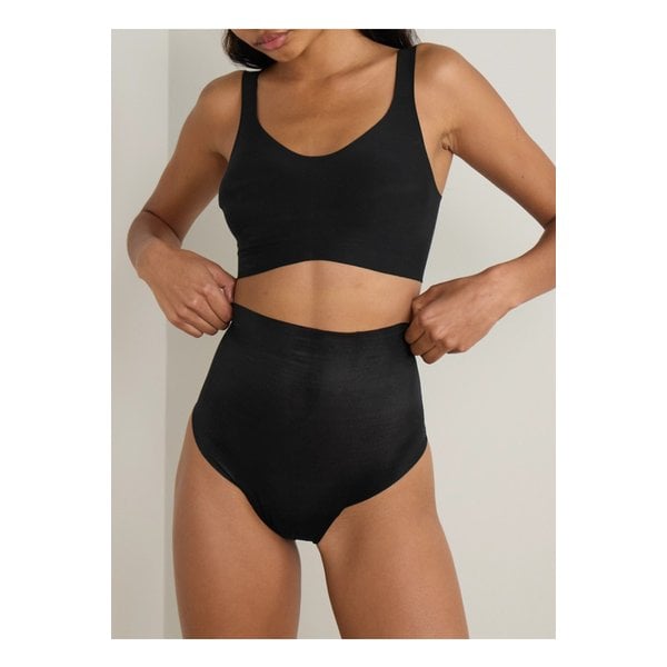 페더라이트 컨트롤 스트레치 저지 텅 팬티 블랙 1647597345452074