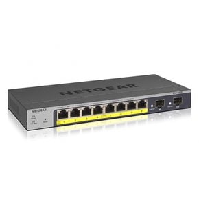 NETGEAR 10 PoE+(55W) SFPx2 L2 GS110TP 스위칭 허브 포트 기가비트 금속 케이스 벽걸이자석