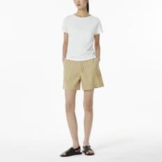 여 리넨 밴딩 하프 팬츠(BEIGE / KHAKI / NAVY)