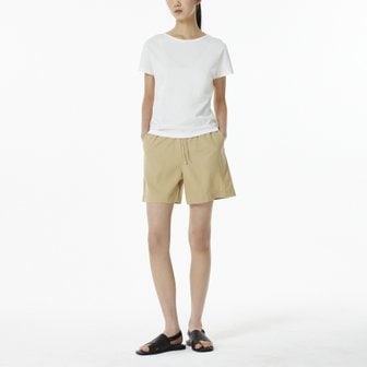 JAJU 여 리넨 밴딩 하프 팬츠(BEIGE / KHAKI / NAVY)