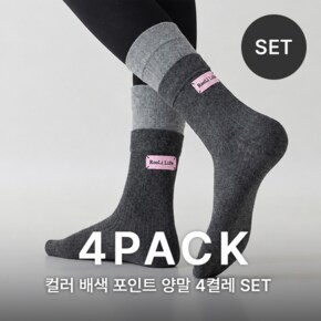 (4PACK) 심플한 롤리 레이어드 양말 NKA63-S-5