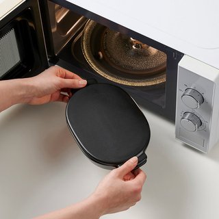 JAJU 전자레인지용 도자기 용기+뚜껑세트_20x14cm J71N901051600