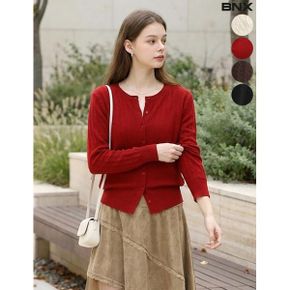 라운드넥 케이블 간절기 가디건_P436992813