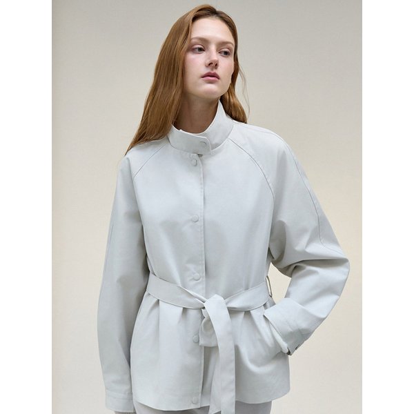 코튼 벨티드 래글런 점퍼 그레이시아이보리 OU1885