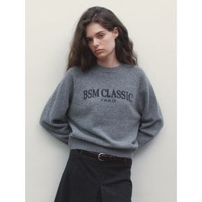 BSM CLASSIC KNIT PULLOVER - MELANGE GREY