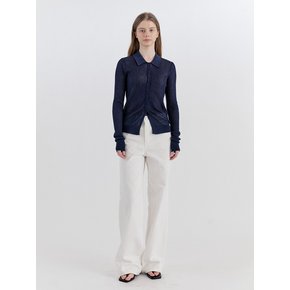 Shape Curved Cotton pants - Ivory