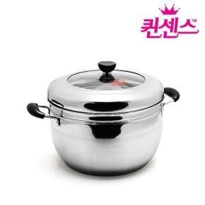 편수 퀸센스 찜솥 찜냄비 찜기 양수 스팀쿠커 스텐 곰솥 28cm