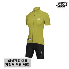 여성용 여름 라이딩 쿨 반팔져지 에어 메쉬 숏타이즈 세트 S175W_193G 자전거의류 싸이클복 MTB