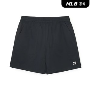 MLB [코리아공식]베이직 코튼터치 5부 반바지 NY (Black)