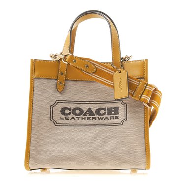코치 필드 토트백 CH740 NATURAL CANVAS YELLOW GOLD