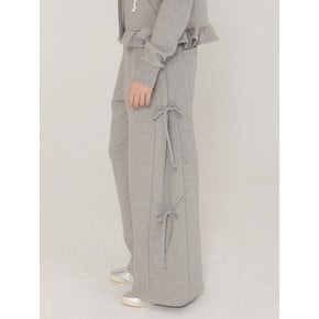 RITA SIDE TIE SWEATPANTS - GREY